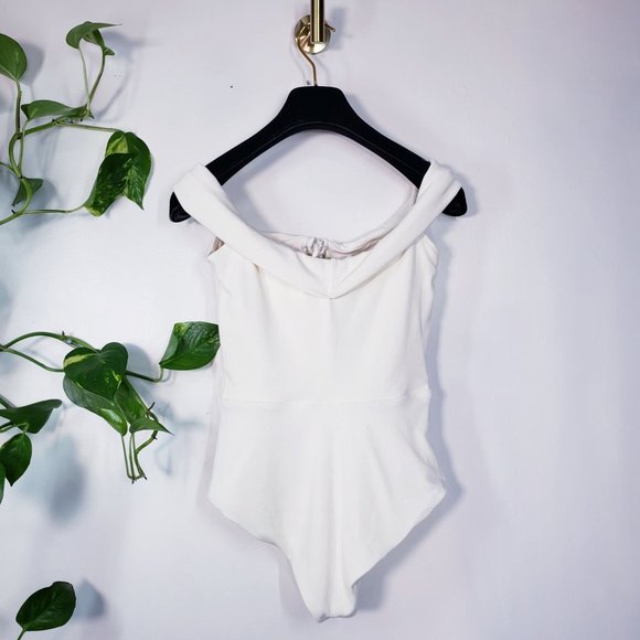 NWT L*SPACE x ANTHRO Off Shoulder Lace Up Swimsuit - Picture 12 of 14